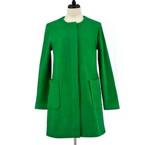 Max Studio Boucle Wool Blend Car Coat Kelly Green Medium